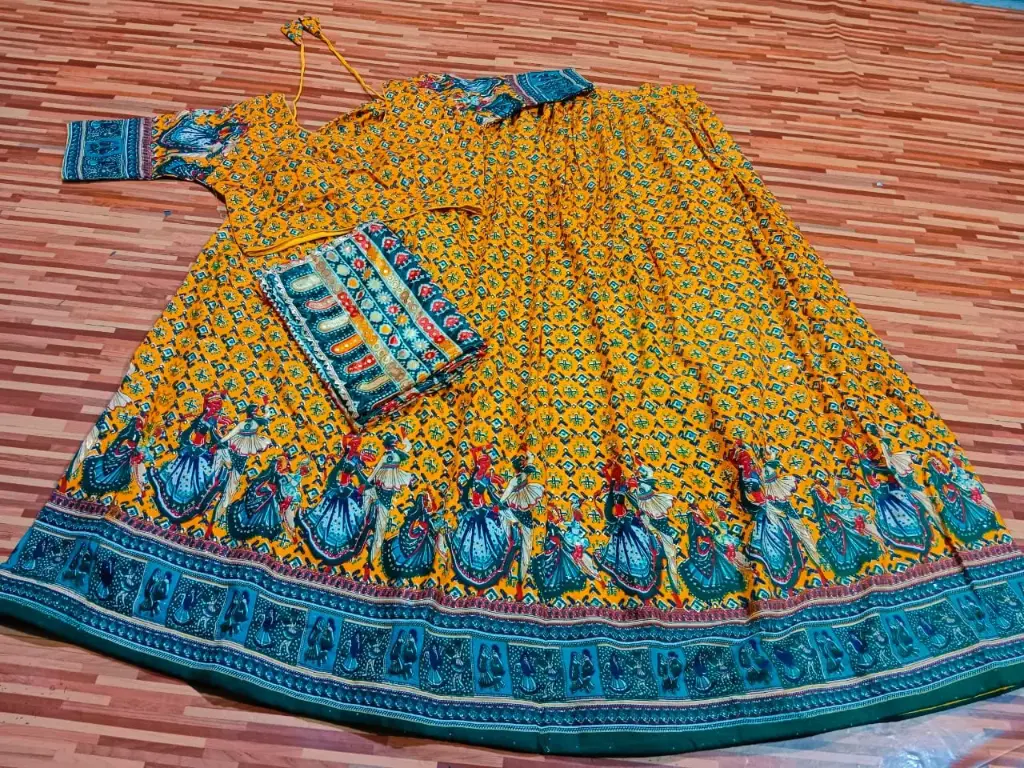 Vrindavan Style Gopi Dress – Garba Dance Print