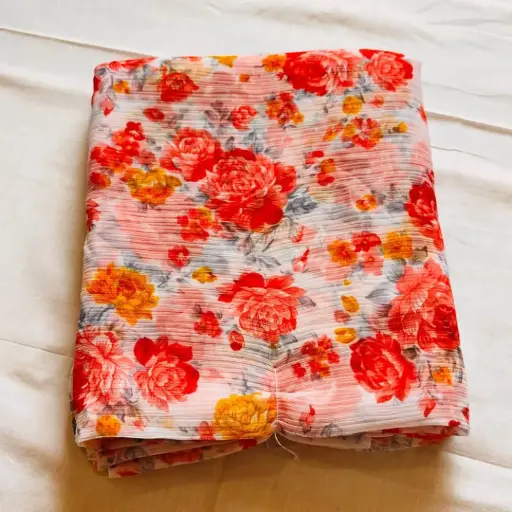 Mayapur Phoolwali Saree – ISKCON Devotional Wear 
