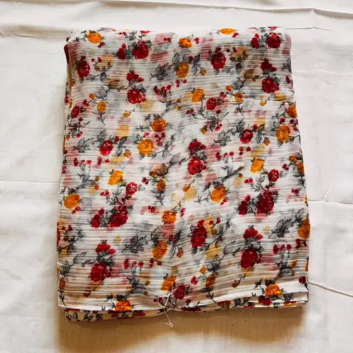 Mayapur Phoolwali Saree – ISKCON Devotional Wear 