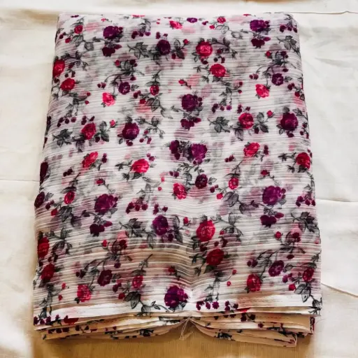 Mayapur Phoolwali Saree – ISKCON Devotional Wear        