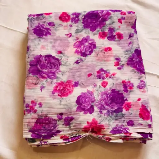 Mayapur Phoolwali Saree – ISKCON Devotional Wear              