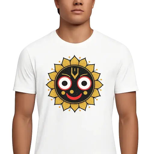 Jagannath Face Printed T-Shirt for Men | Rath Yatra Special
